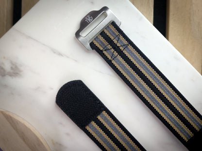 The Adventurer - Ribbed Nylon Single Pass Hook and Loop Watch Strap - No Time To Die