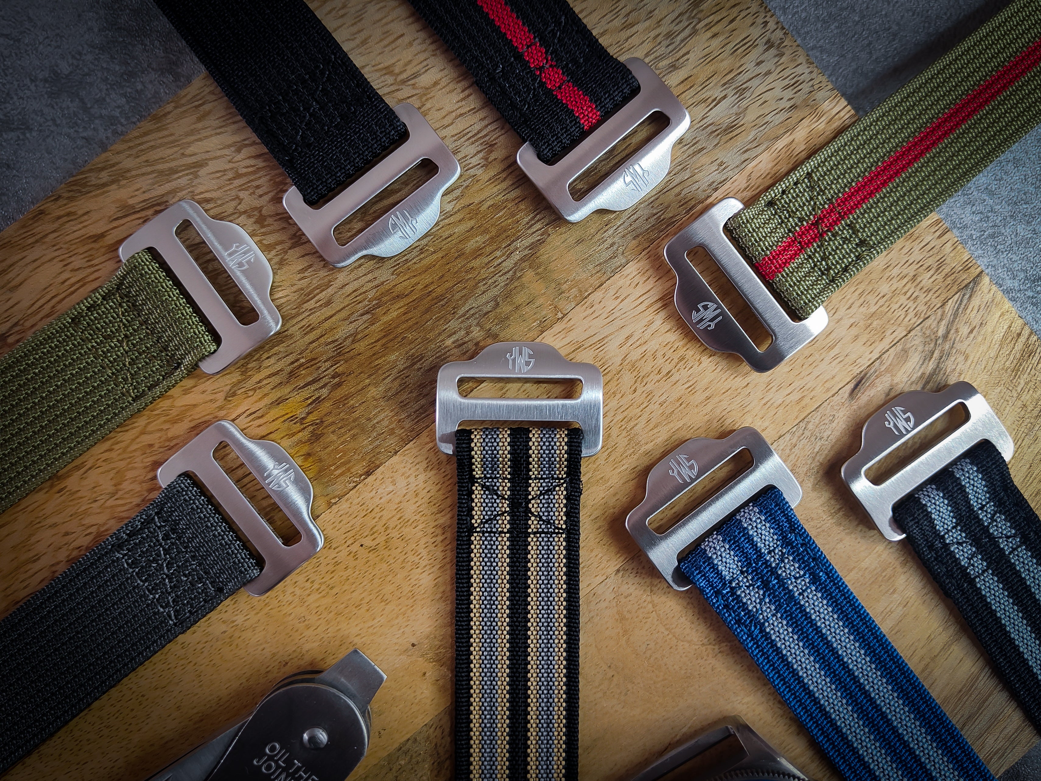 The Adventurer - Ribbed Nylon Single Pass Velcro Strap - Black