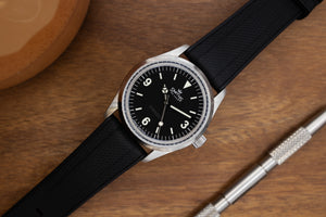Black Premium Weaved FKM Rubber Strap 20mm