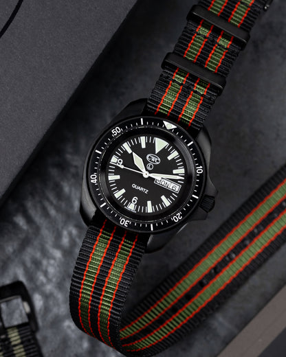 Obsidian Series - Premium Tubular Nylon Single Pass Watch Strap - Goldfinger