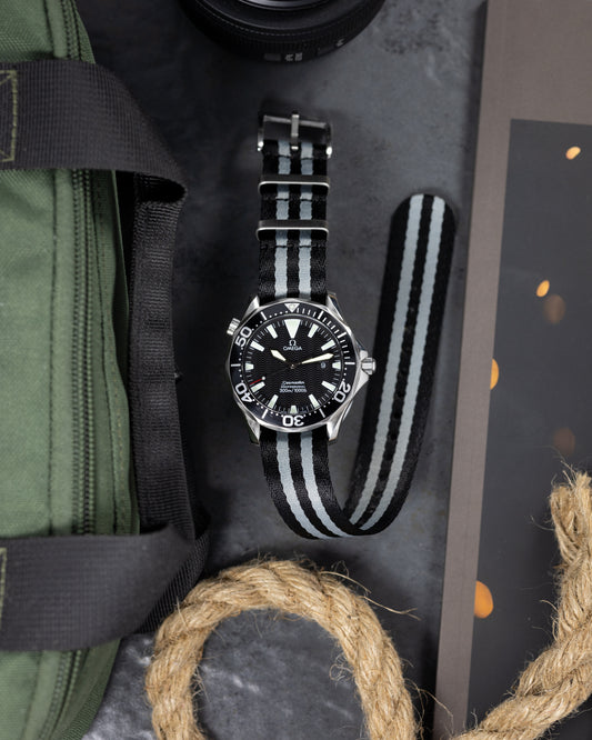Premium James Bond Spectre Single Pass Seatbelt Military Watch Strap