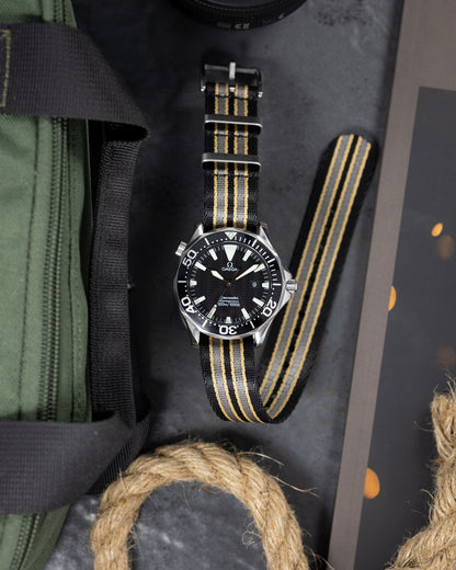 Premium James Bond No Time To Die Single Pass Seatbelt Military Watch Strap
