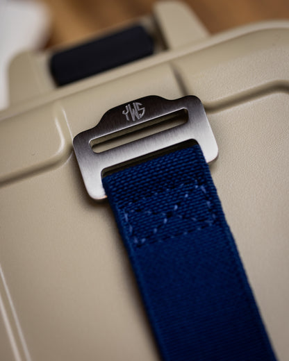 The Adventurer Elastics - Single Pass Hook and Loop Watch Strap - Blue