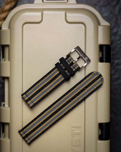 Premium Nylon Braided Ribbed Nylon Two Piece Watch Strap - No Time To Die