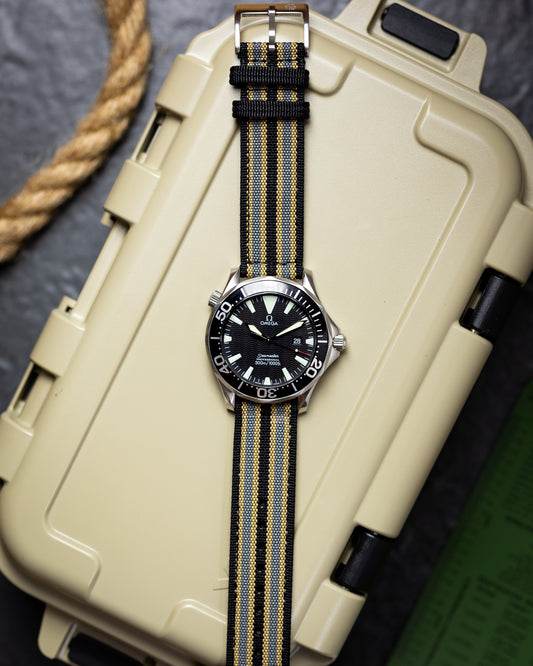 Premium Nylon Braided Ribbed Nylon Two Piece Watch Strap - No Time To Die