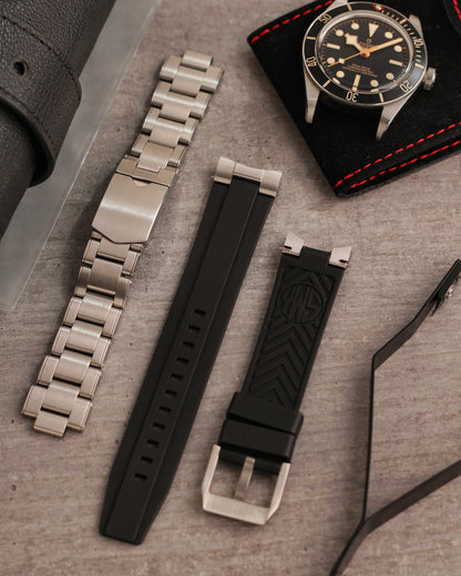 INTEGRA FKM Rubber Strap For Tudor Black Bay 58