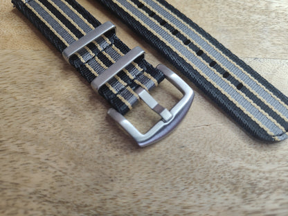 Premium Nylon Two Piece Watch Strap - Quick Release Spring Bars - Bond No Time To Die