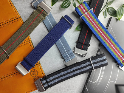 Marine Nationale Style Parachute Elastic Watch Strap - Spectre