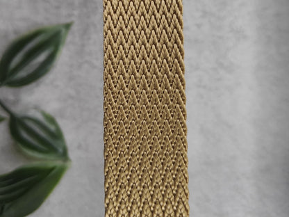 Premium Herringbone Nylon Single Pass Watch Strap - Tan Khaki Military