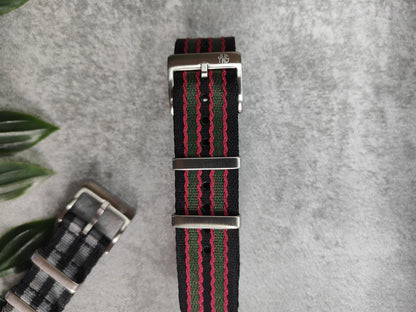 Premium James Bond Goldfinger Single Pass Seatbelt Military Watch Strap