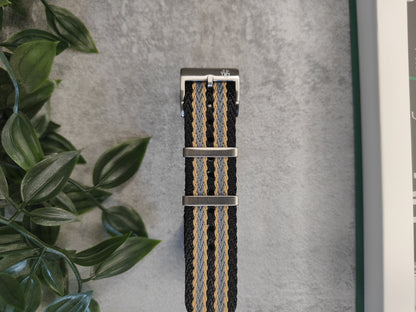 Premium Herringbone Nylon Single Pass Watch Strap - No Time To Die