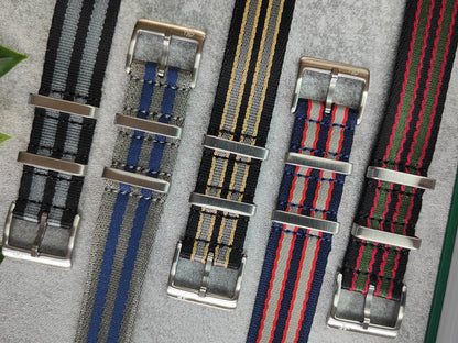 Premium James Bond Single Pass Seatbelt Military Watch Strap