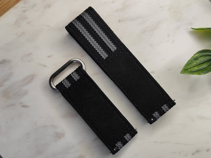 Premium Ribbed Ballistic Nylon Two Piece Velcro Watch Strap - Bond Spectre