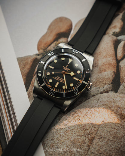 INTEGRA FKM Rubber Strap For Tudor Black Bay 54