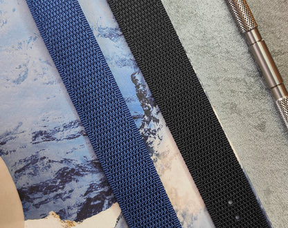 Premium Nylon Honeycomb Weave Single Pass Watch Strap Deep Blue